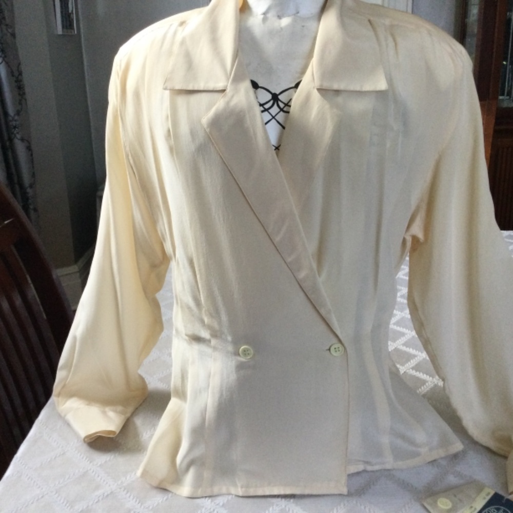 NWT Jenifer Moore 100% Silk Blouse ~ Gorgeous - Picture 3 of 7